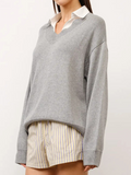 Cove Collared Oversized Sweater | H. Grey