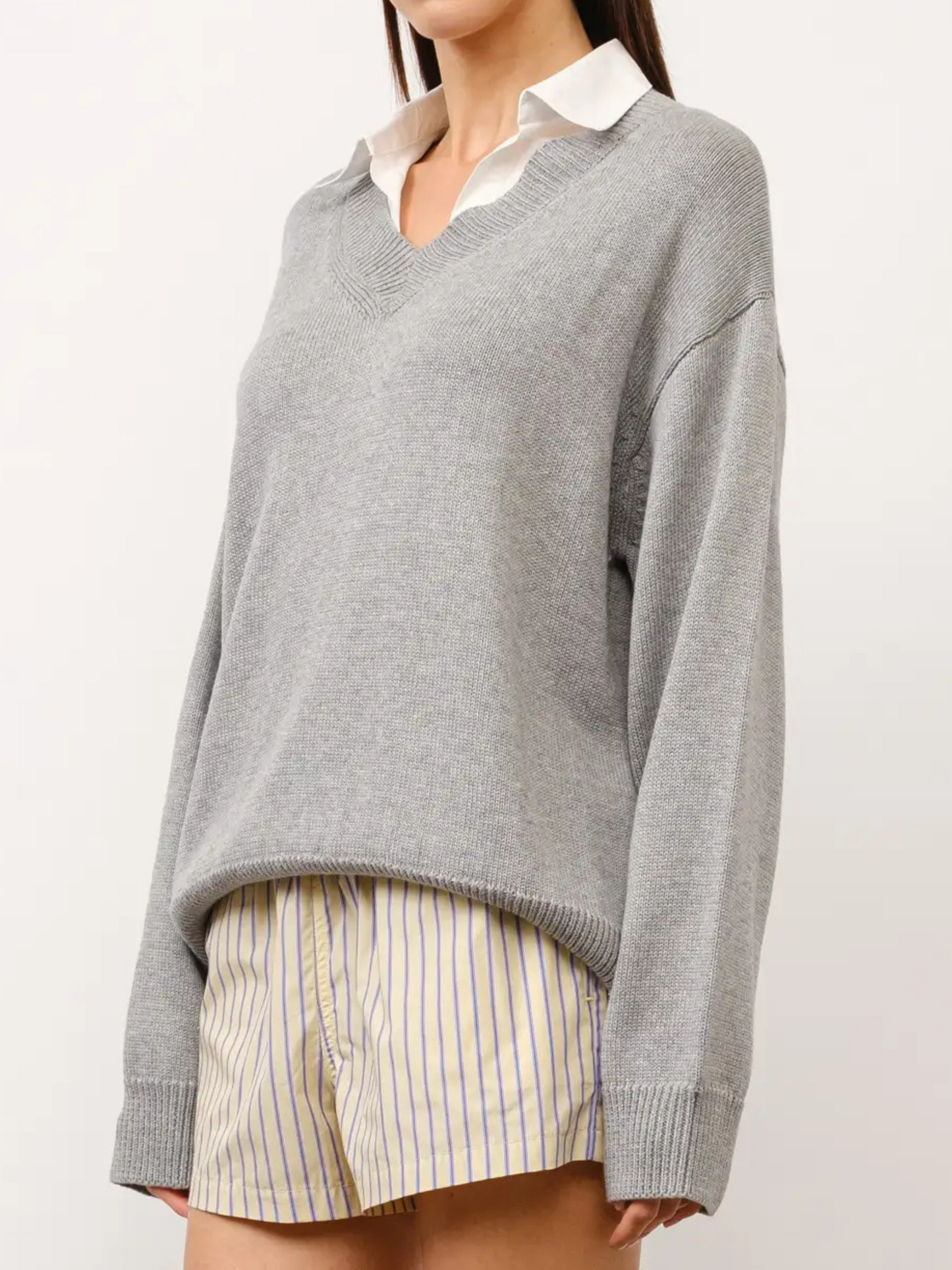Cove Collared Oversized Sweater | H. Grey