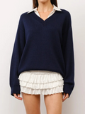 Cove Collared Oversized Sweater | Navy