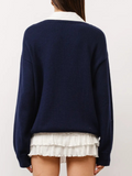 Cove Collared Oversized Sweater | Navy