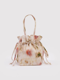 Nylon Drawstring Bag | Abstract Floral