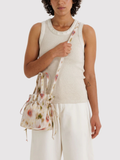 Nylon Drawstring Bag | Abstract Floral