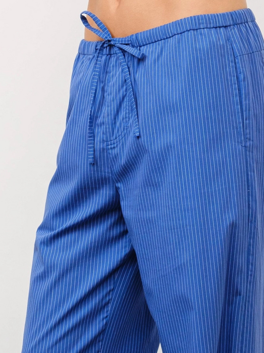 Elizabeth Striped Lounge Pants | Blue