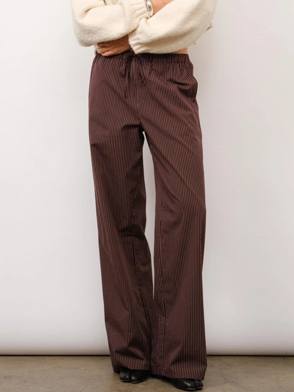 Elizabeth Striped Lounge Pants | Brown