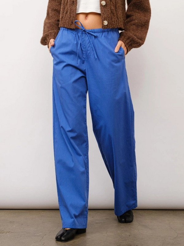 Elizabeth Striped Lounge Pants | Blue