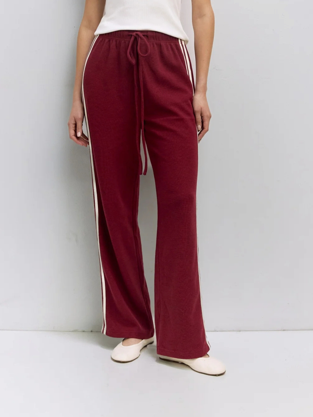 Enzo Pants Burgundy-Cream