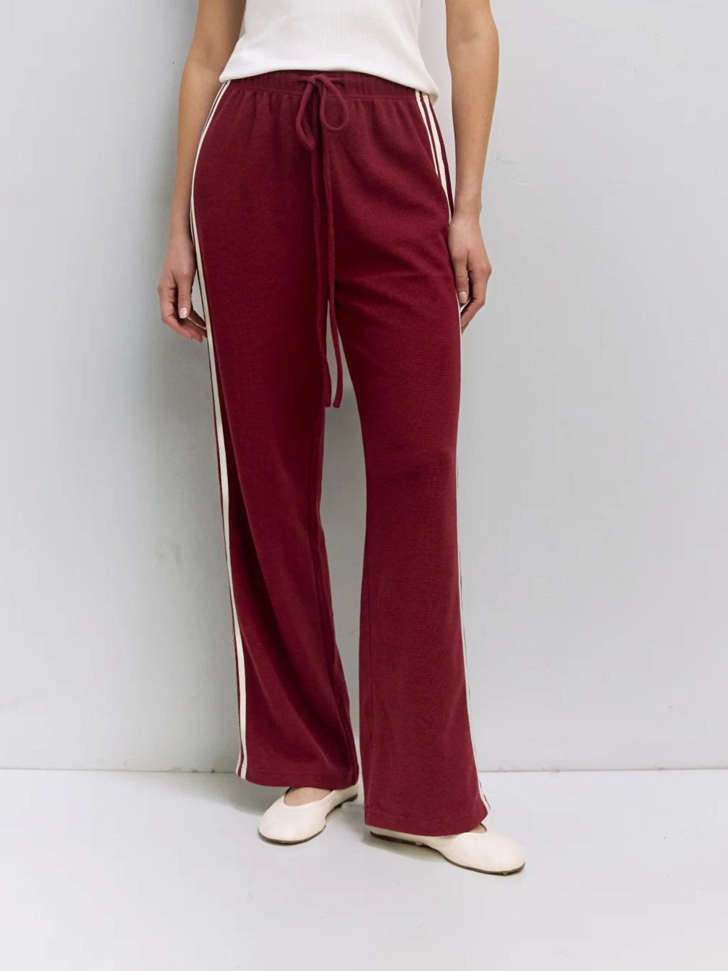 Enzo Pants Burgundy-Cream