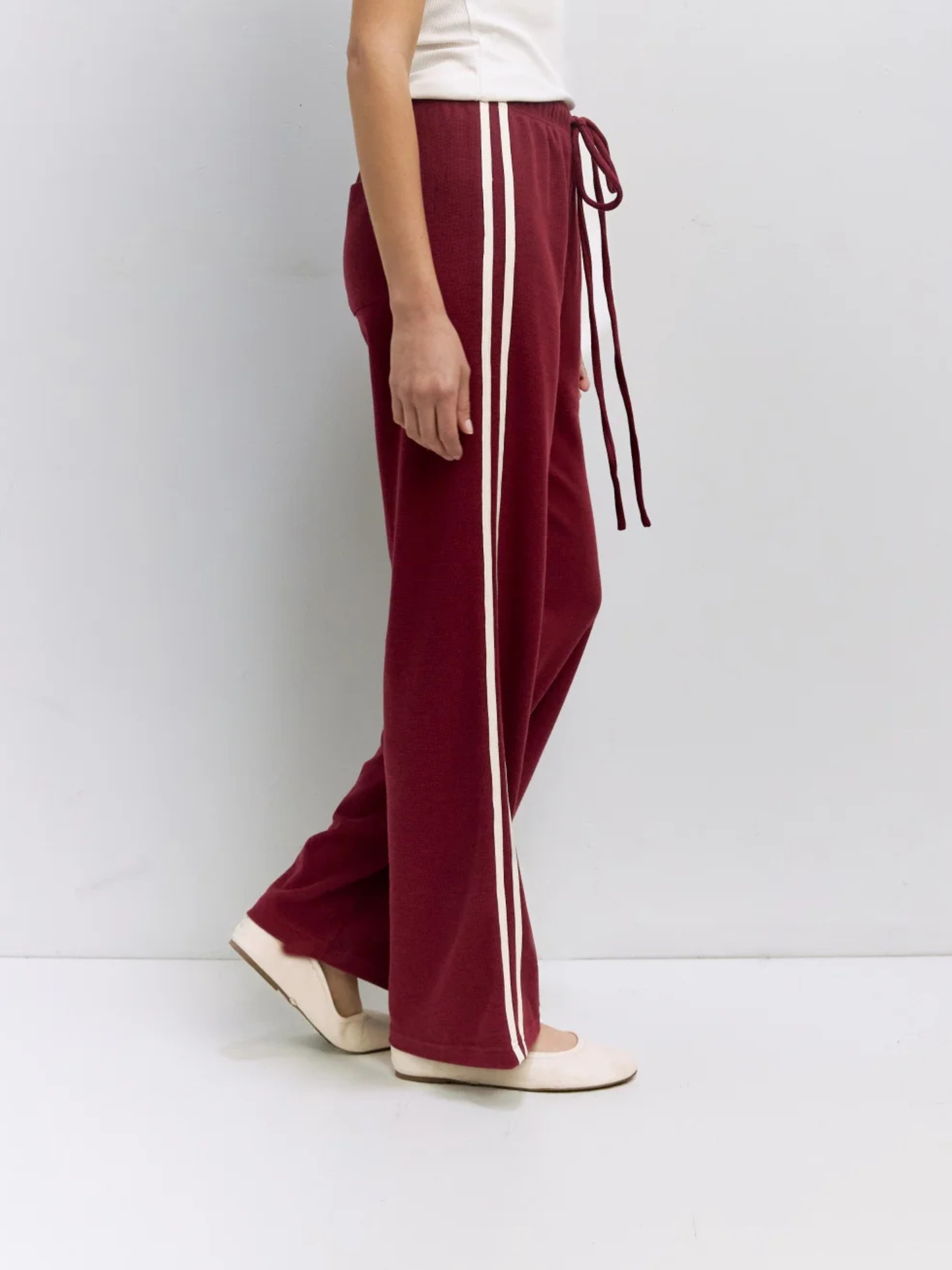 Enzo Pants Burgundy-Cream