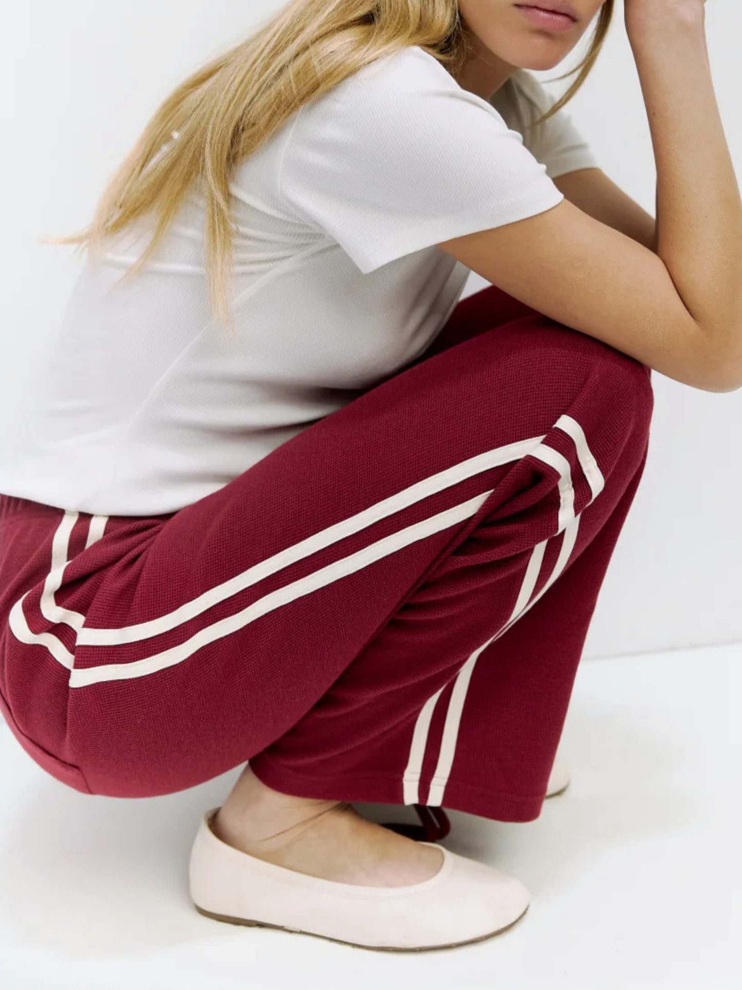 Enzo Pants Burgundy-Cream
