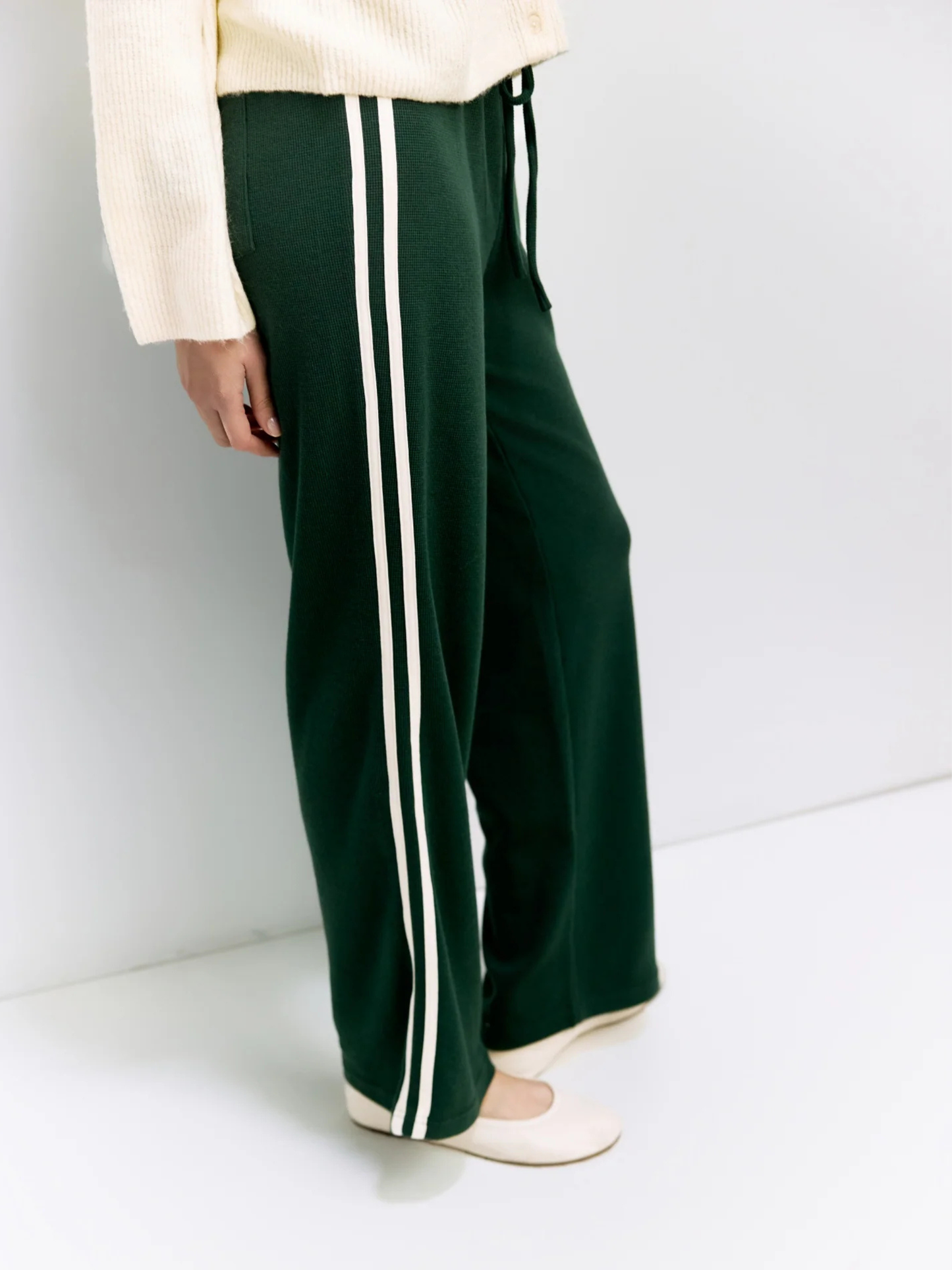 Enzo Pants Green-Cream