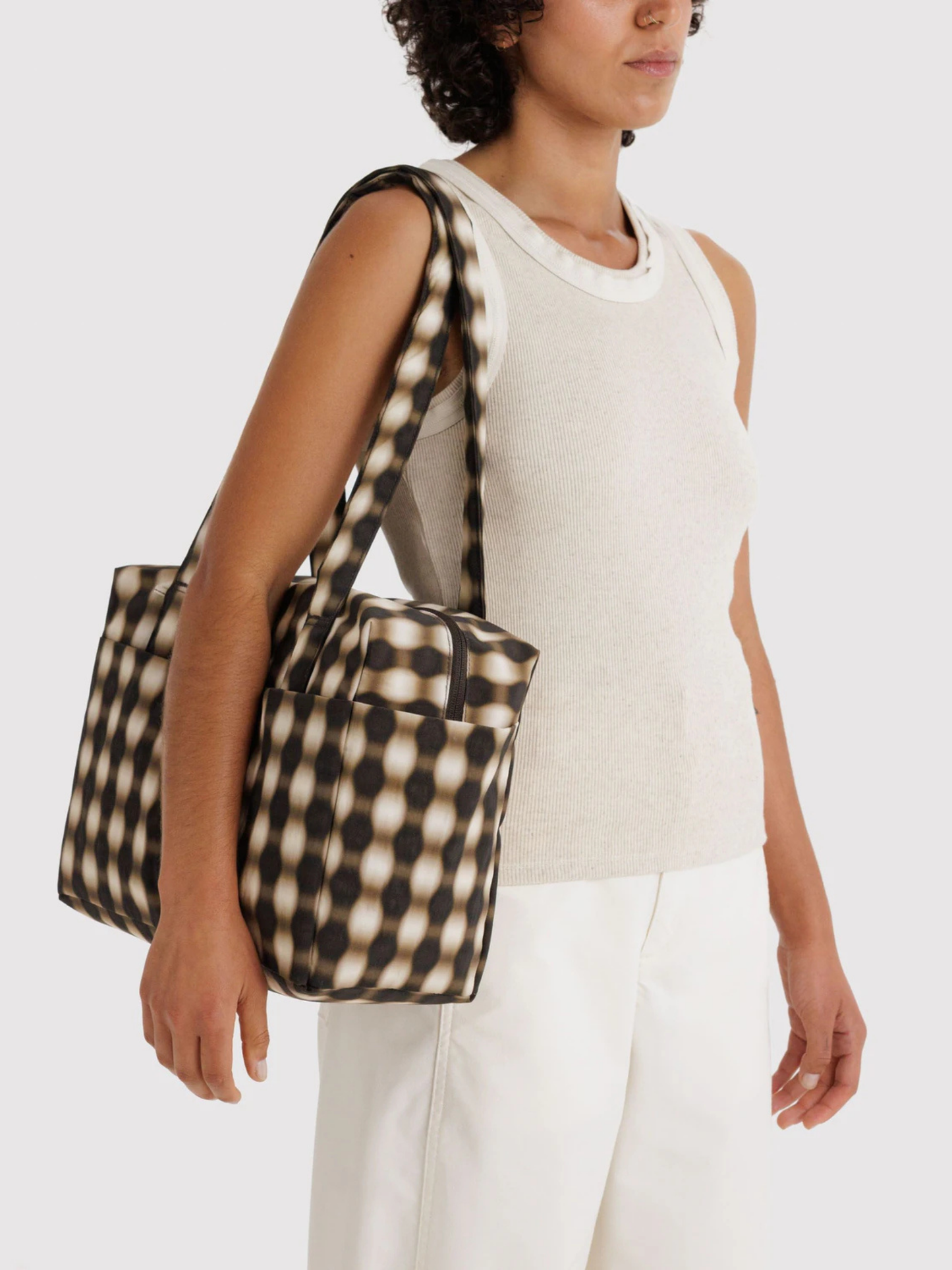 Everyday Cloud Bag | Blurred Gingham Brown
