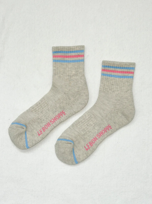 Girlfriend Socks | Bright Grey