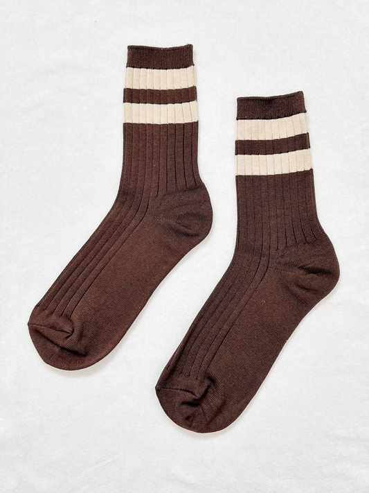 Her Socks Varsity | Espresso