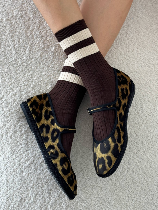 Her Socks Varsity | Espresso
