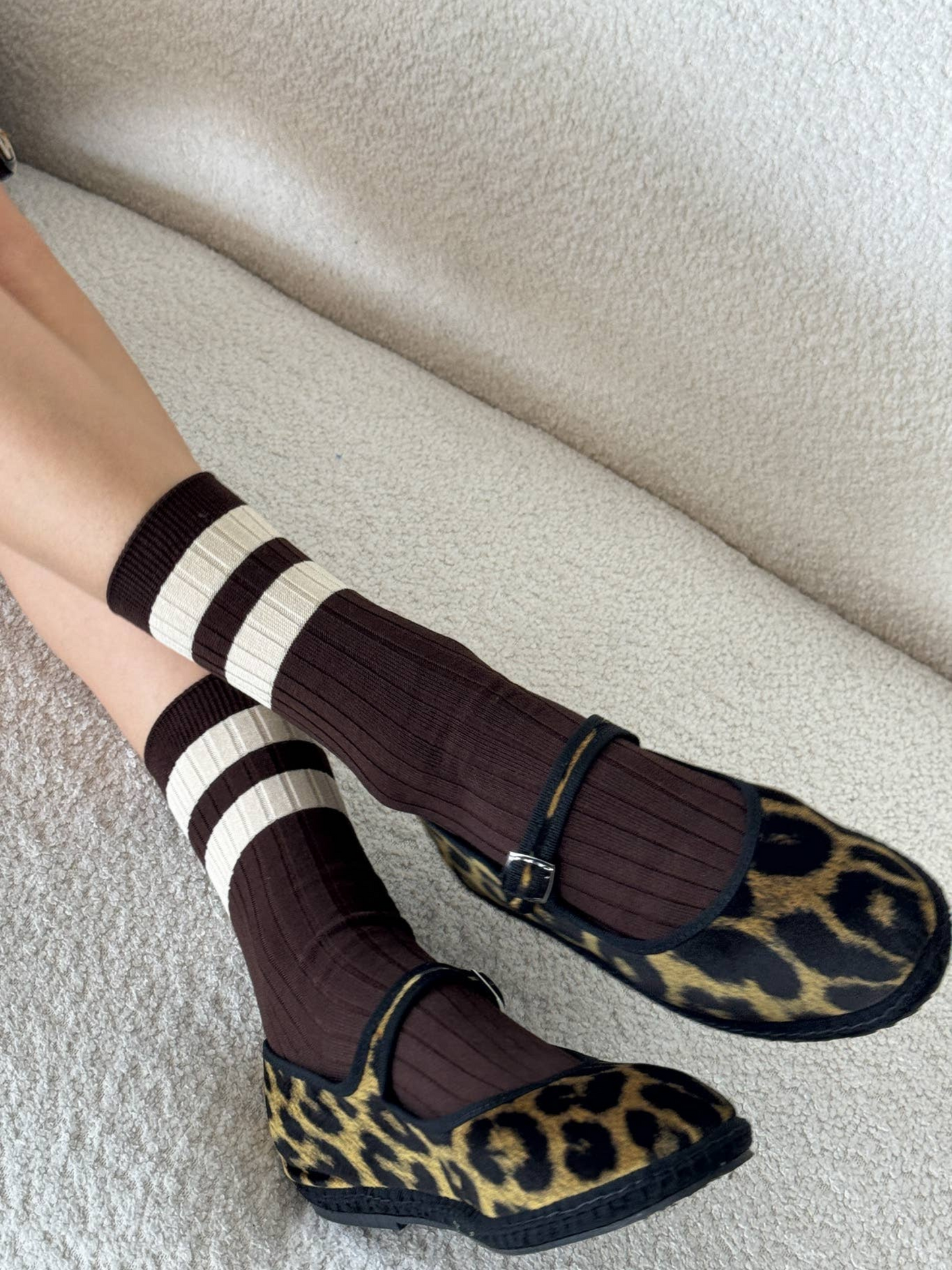 Her Socks Varsity | Espresso