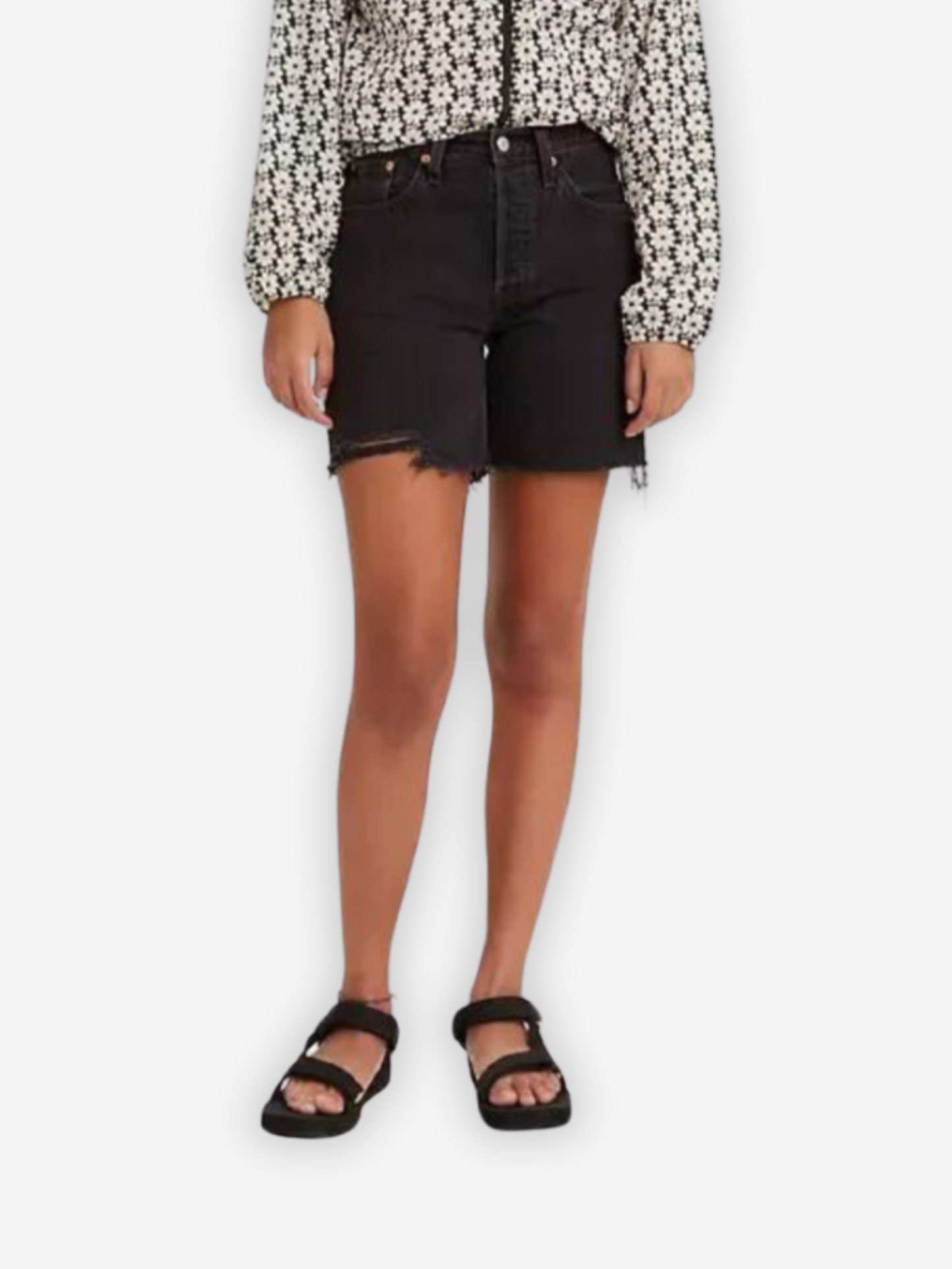 501 Mid Thigh Women's Shorts | Lunar Black