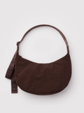Medium Nylon Crescent Bag | Coffee