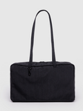 Medium Nylon Bowler Bag | Black