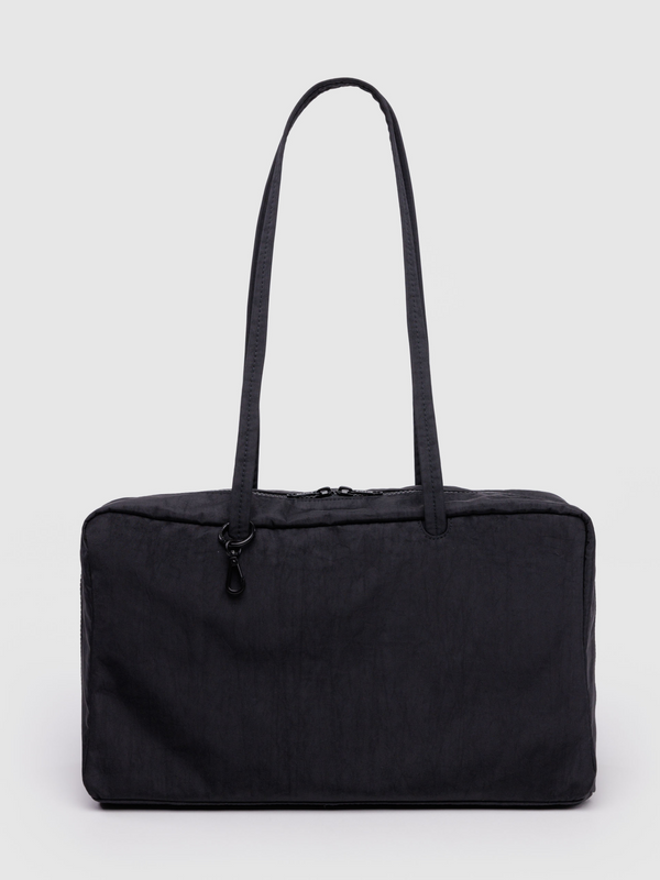 Medium Nylon Bowler Bag | Black