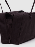Medium Nylon Bowler Bag | Chocolate Plum