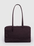 Medium Nylon Bowler Bag | Chocolate Plum
