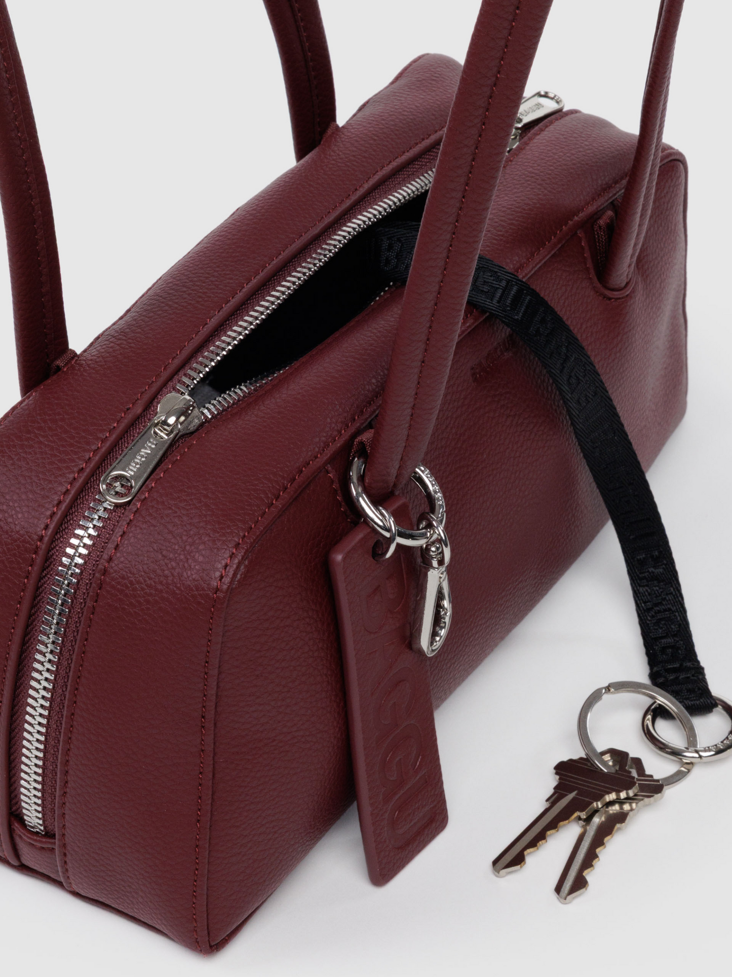 Leather Bowler Bag | Mahogany