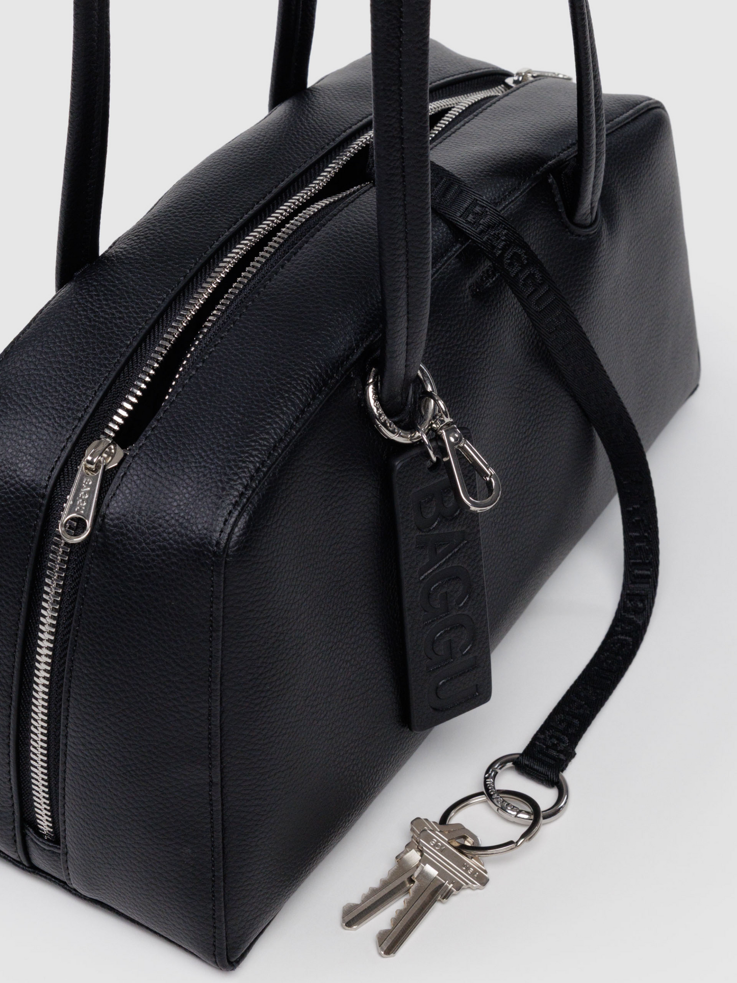 Leather Bowler Bag | Black