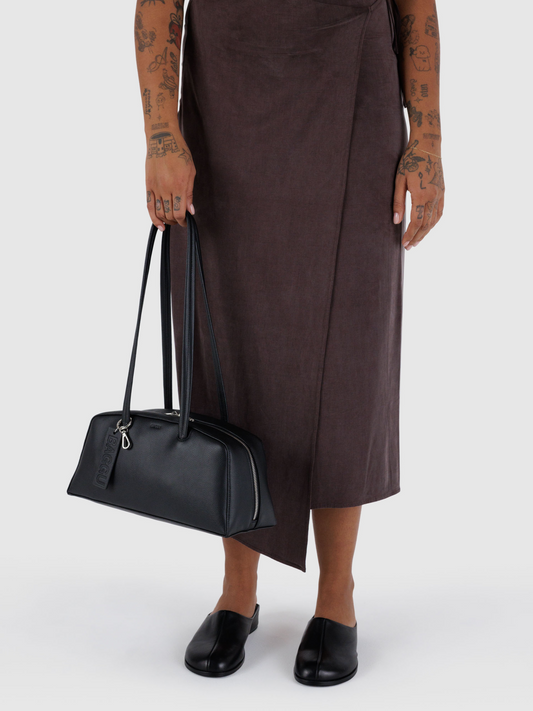 Leather Bowler Bag | Black