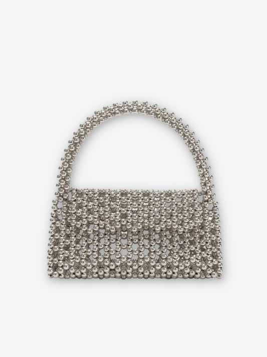 Morgan Beaded Purse | Silver