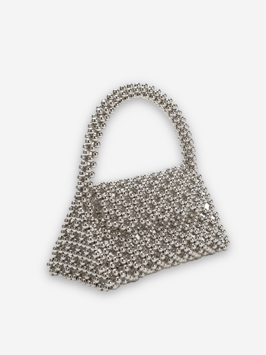 Morgan Beaded Purse | Silver