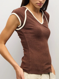 Patricia Top Brown-Cream