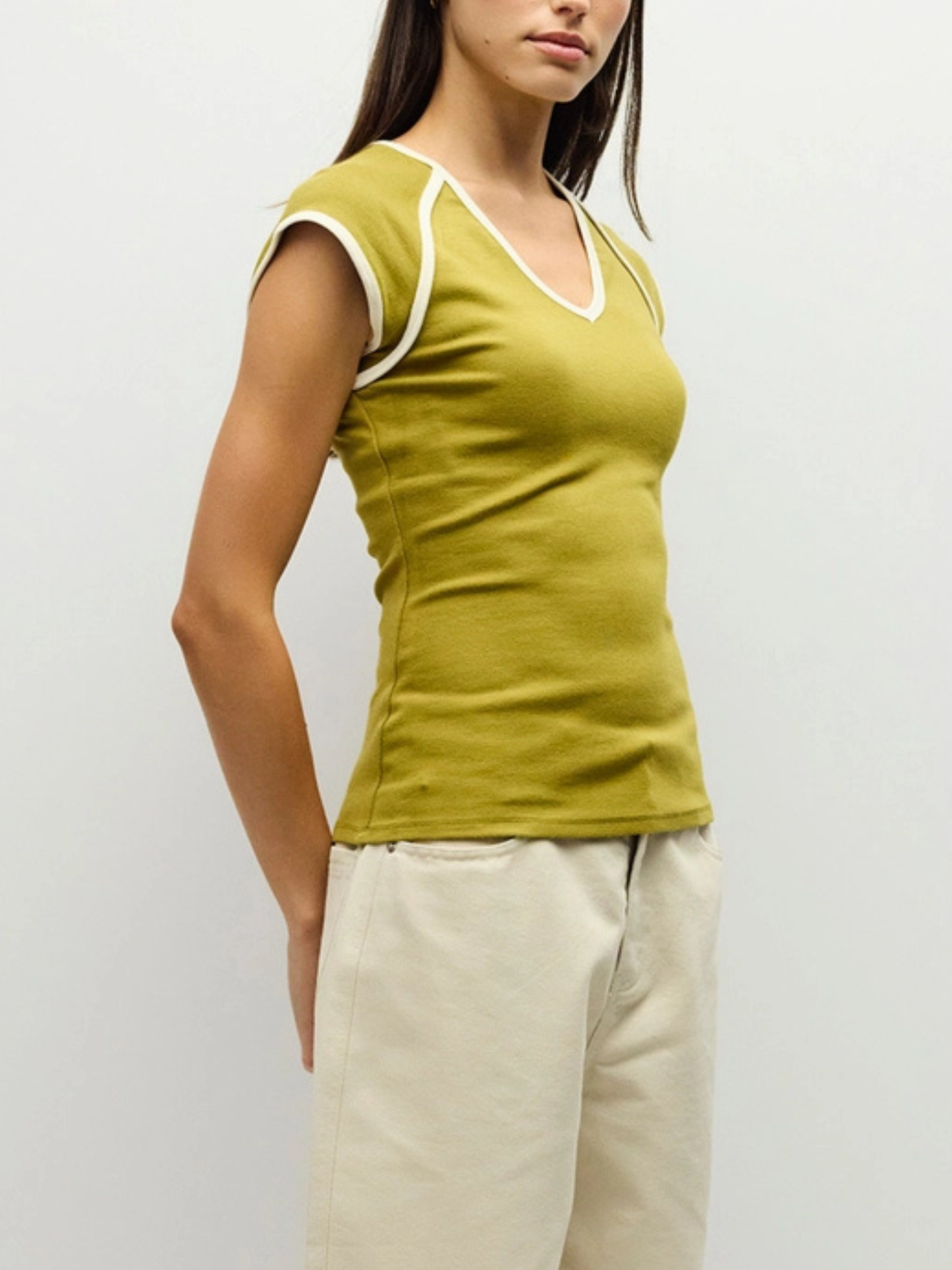 Patricia Top Moss-Cream