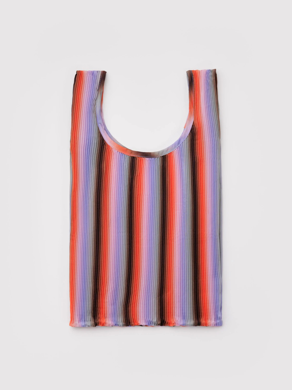 Pleated Baggu | Gradient Stripe Poppy & Lilac