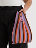 Pleated Baggu | Gradient Stripe Poppy & Lilac