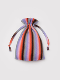 Pleated Baggu | Gradient Stripe Poppy & Lilac