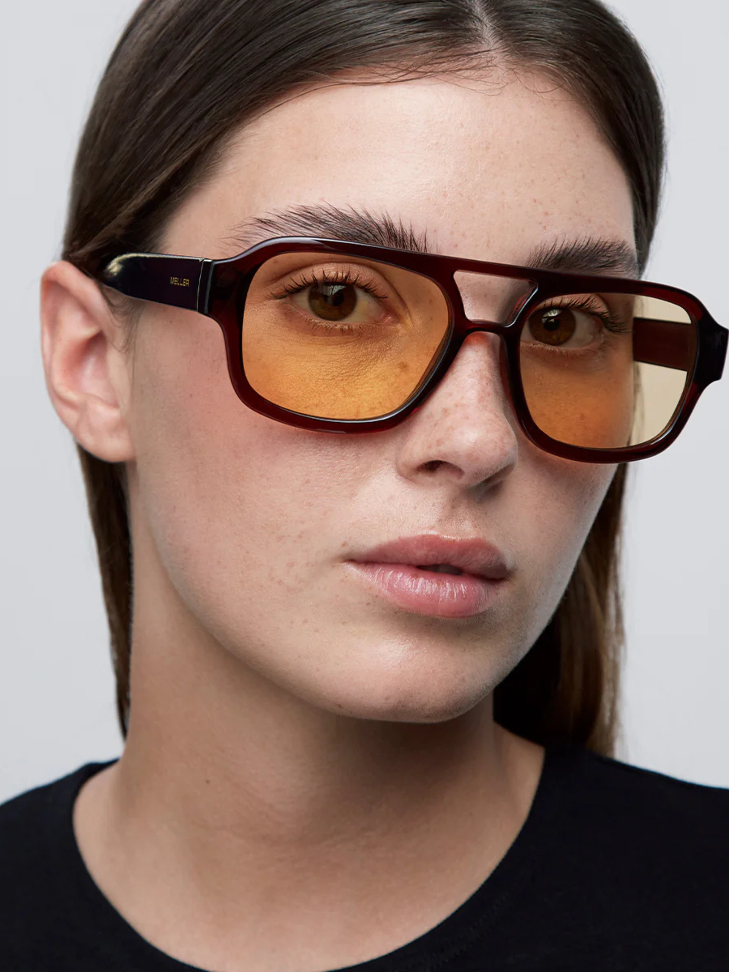 Shipo Sunglasses Maroon Yellow