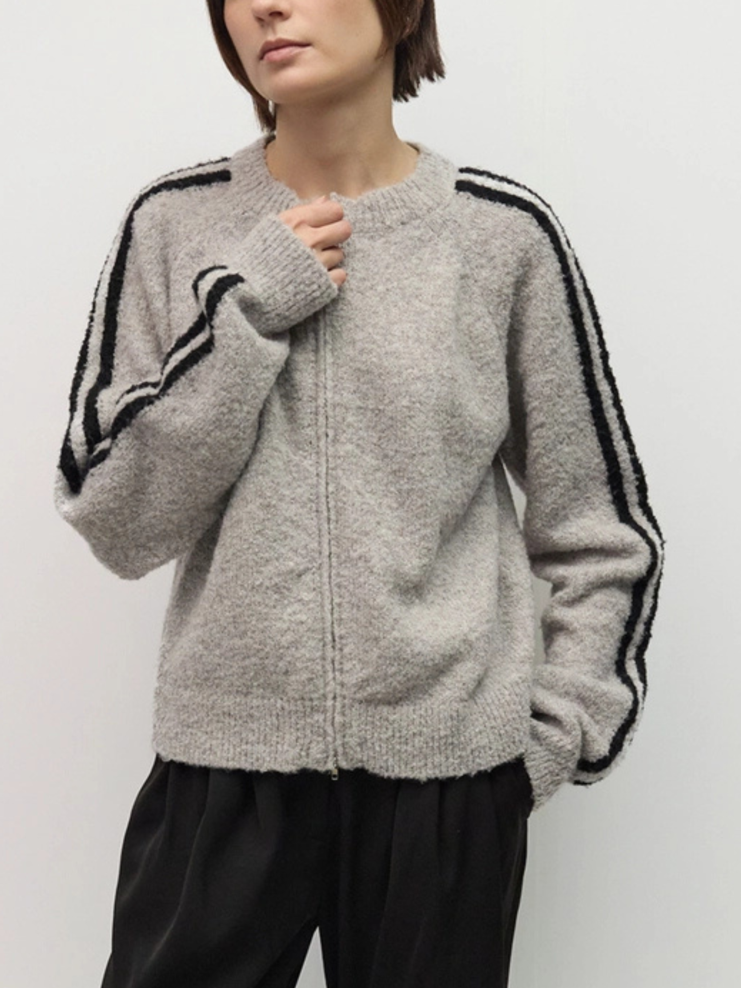 Reba Sweater Grey-Black