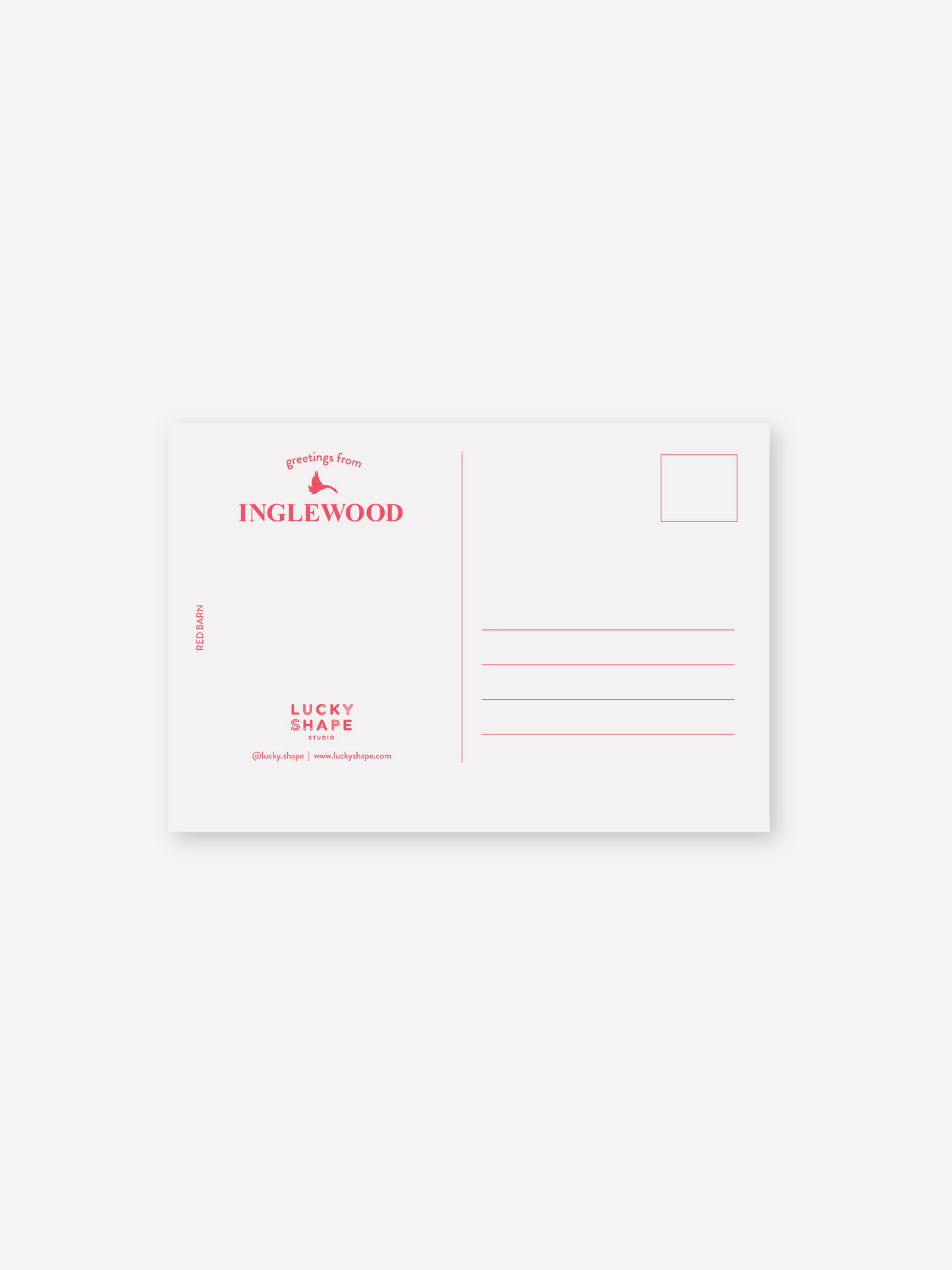 Lucky Shape Postcard | Red Barn