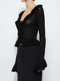 Romina Ruffle Trim Cardigan