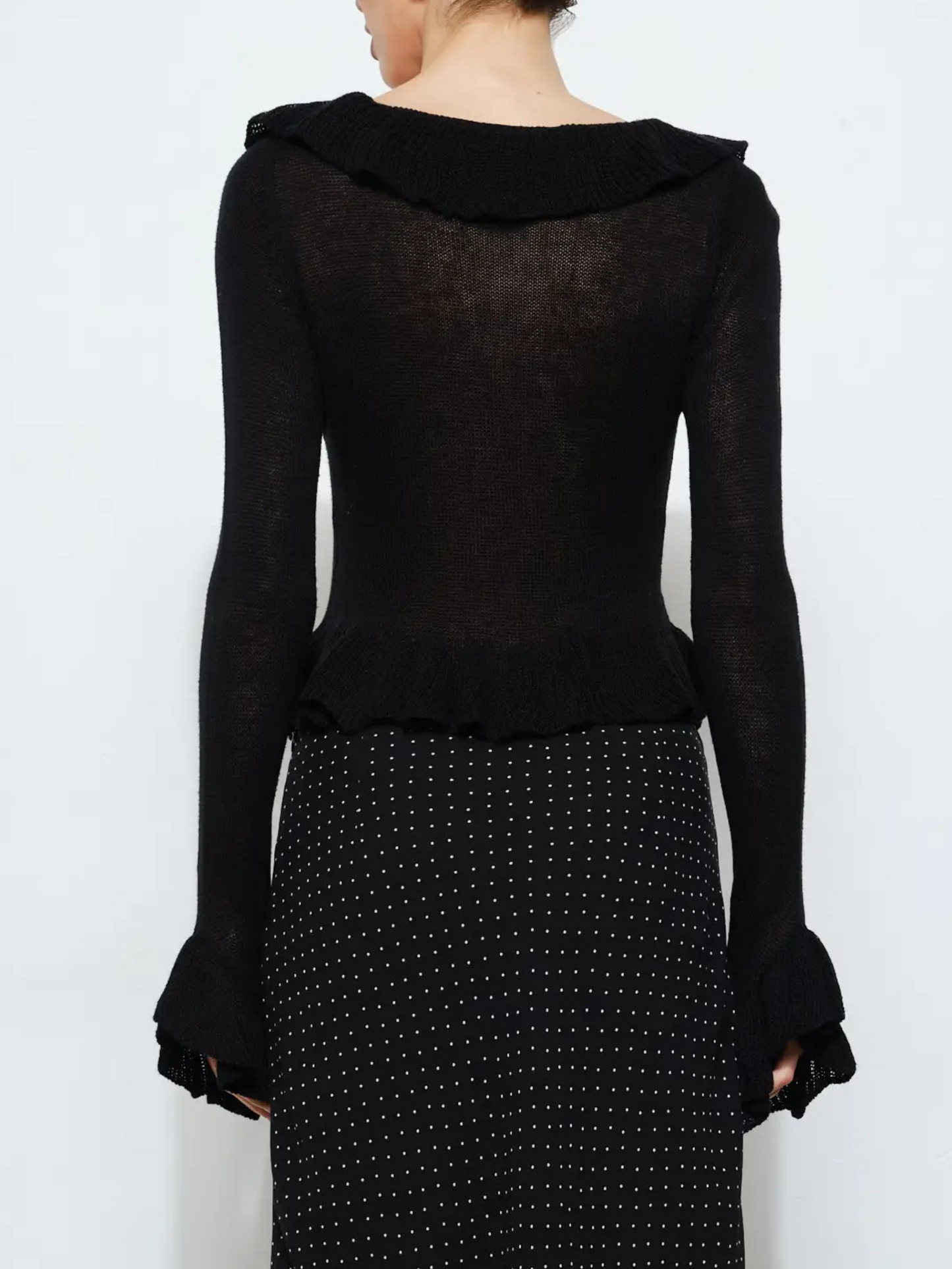 Romina Ruffle Trim Cardigan