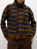 Scarlett Sweater with Scarf | Brown
