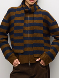 Scarlett Sweater with Scarf | Brown