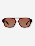 Shipo Sunglasses Maroon Brown