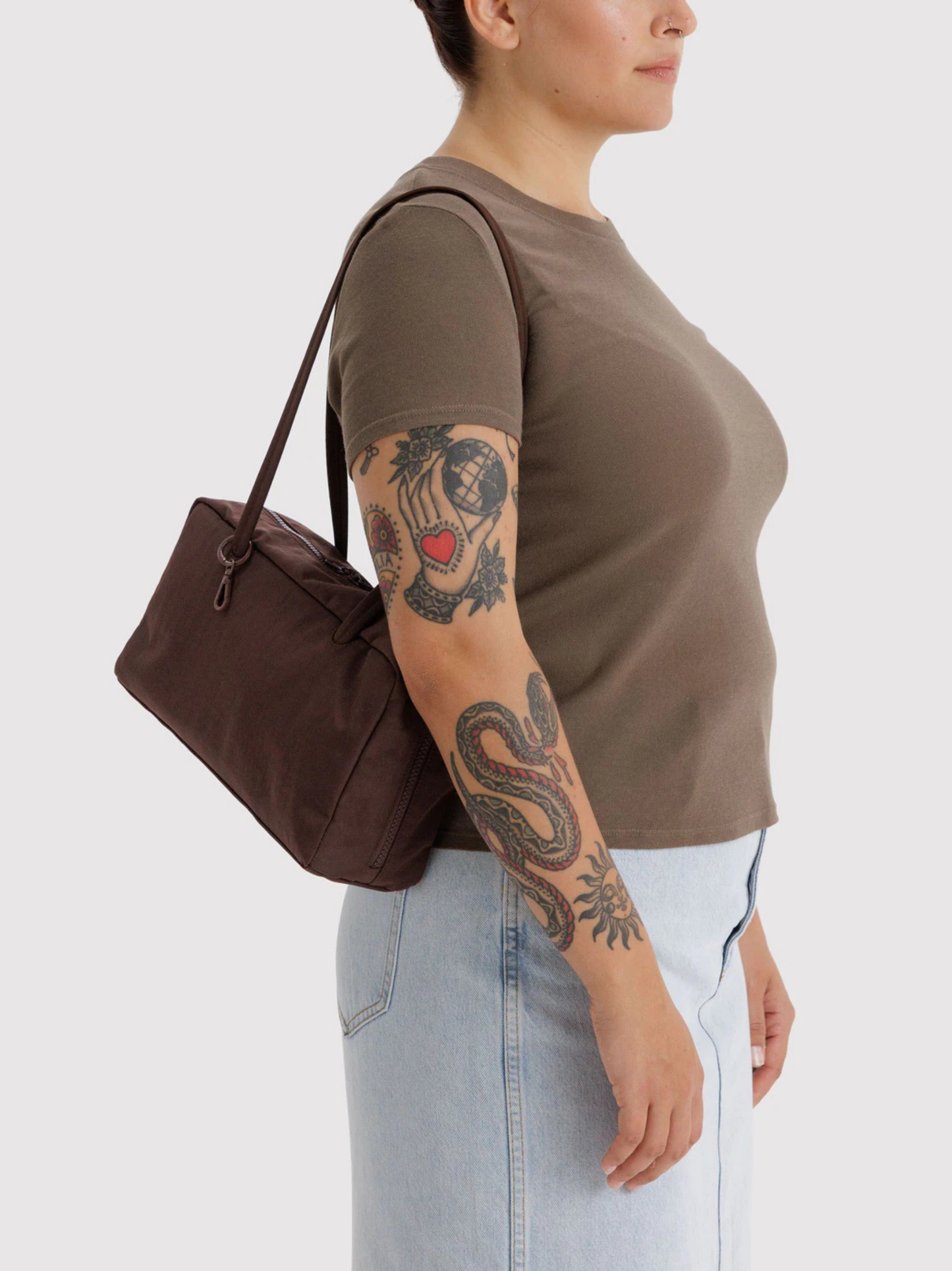 Nylon Bowler Bag | Coffee