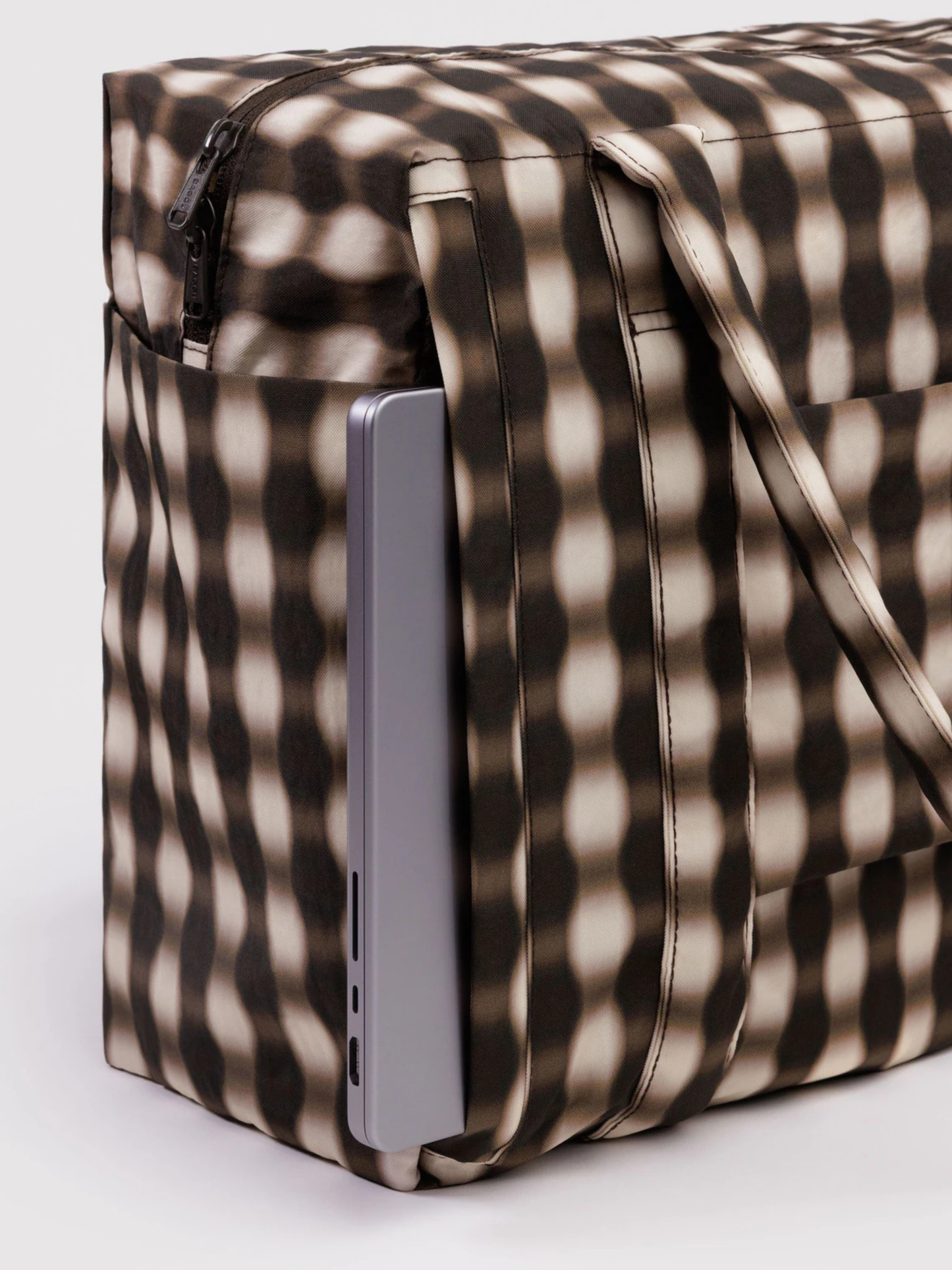 Small Cloud Carry-On | Blurred Gingham Brown
