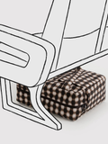 Small Cloud Carry-On | Blurred Gingham Brown