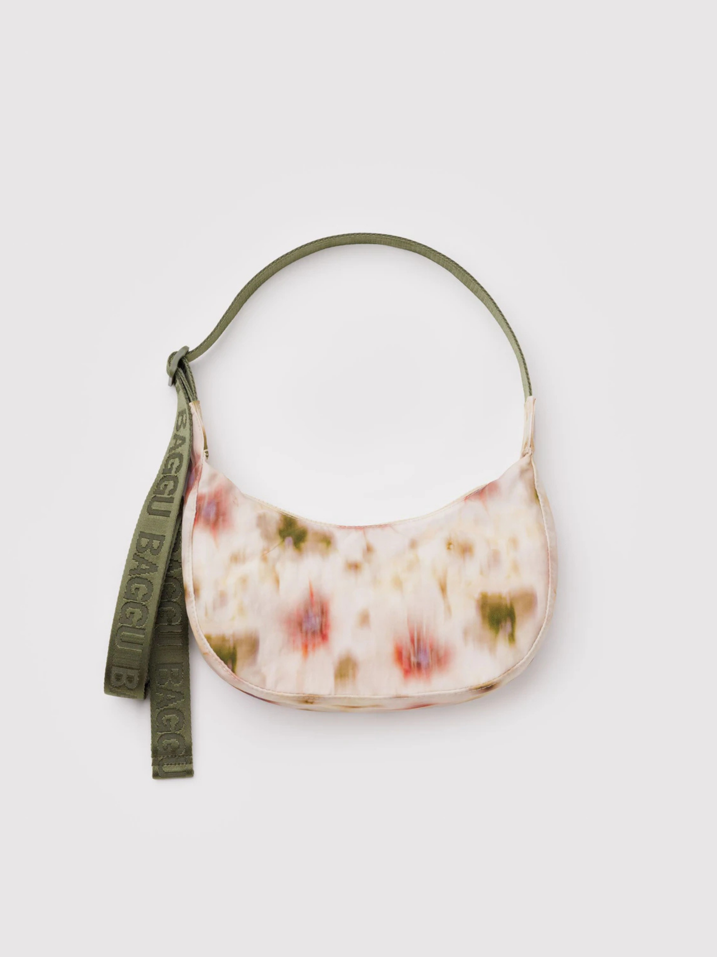 Small Nylon Crescent Bag | Abstract Floral