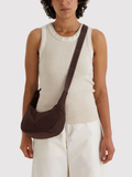 Small Nylon Crescent Bag | Coffee