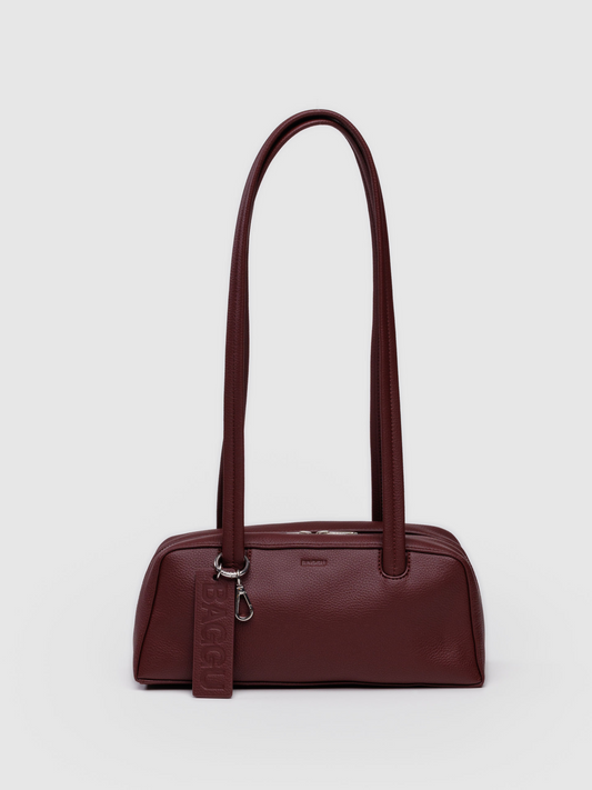 Small Leather Bowler Bag | Mahogany
