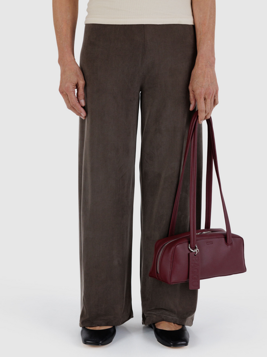Small Leather Bowler Bag | Mahogany